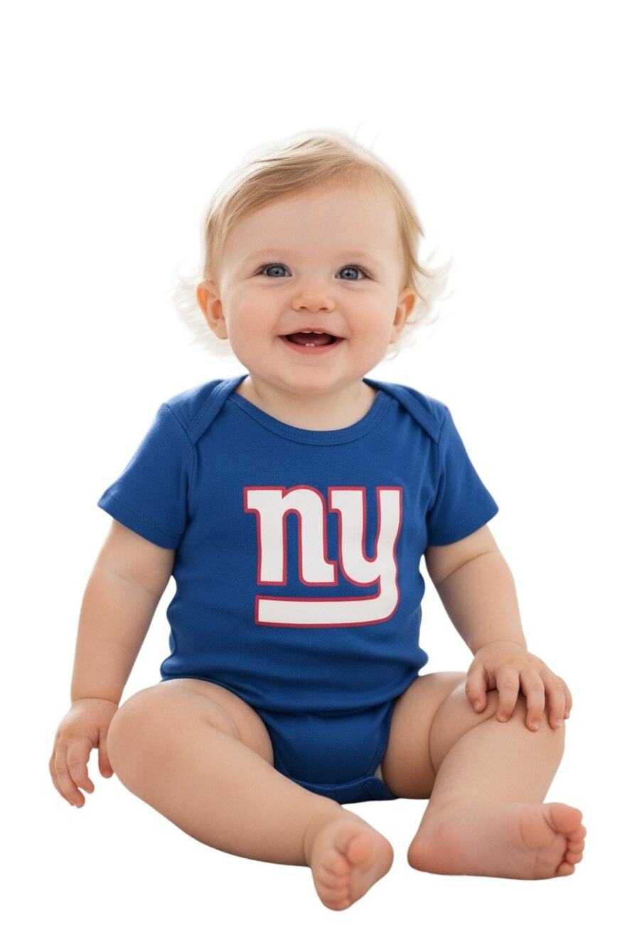 Outersruff Infant Royal New York Giants Team Logo Bodysuit Size 24M